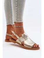 Zazoo 40385 Dámské Kožené Sandály Zlaté