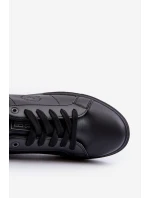 Nízké pánské tenisky z ekologické kůže Big Star NN174284 černé