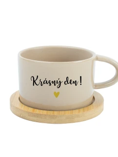 KRÁSNÝ DEN! - krémový hrníček makronka 200 ml