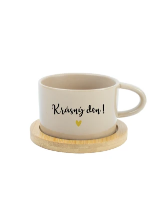 KRÁSNÝ DEN! - krémový hrníček makronka 200 ml