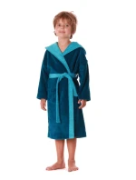 Dětský župan Tampa duo s kapucí 9159 petrolejová - Vestis