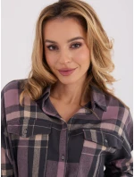 Košile D71720Z11085B šedorůžová