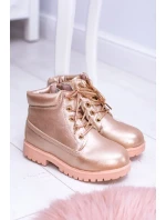 Dětské boty traper Zlate růžove Dexter Dětské boty traper Zlate růžove Dexter