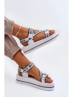 Dámské sandály na platformě Big Star Bílé Dámské sandály na platformě Big Star Bílé
