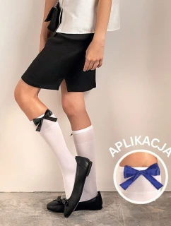 Dětské podkolenky s našitou mašlí RIVETTE DR2527