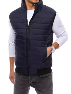 Pánská prošívaná tmavě modrá vesta FashionStreet TX4020