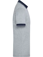 Daiber JN 706 Pánské žerzejové melírované polo 02.0706 grey heather/navy Daiber JN 706 Pánské žerzejové melírované polo 02.0706 grey heather/navy