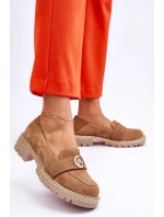 Elegantní mokasíny tmavě béžové semišové Laverne Elegantní mokasíny tmavě béžové semišové Laverne