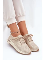 Dámské Kožené Lehká Polobotky Artiker 54C1759 Béžové