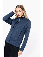 Kariban K 9107 Dámská melanžová pletená fleecová bunda 20.9107 light royal blue melange Kariban K 9107 Dámská melanžová pletená fleecová bunda 20.9107 light royal blue melange