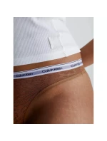 Dámská tanga HIGH LEG THONG 000QD5051E FUA  hnědé - Calvin Klein