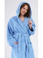 Dámský župan dlouhý s kapucí Modrásek