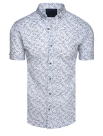 Pánská bílá košile s krátkým rukávem FashionStreet KX1041 Pánská bílá košile s krátkým rukávem FashionStreet KX1041