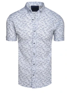 Pánská bílá košile s krátkým rukávem FashionStreet KX1041