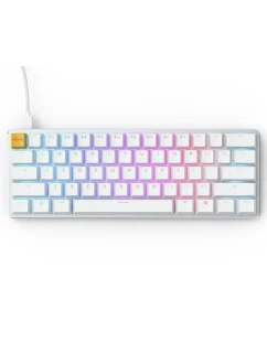 Glorious PC Gaming Race GMMK USB QWERTY klávesnice American International Silver, bílá