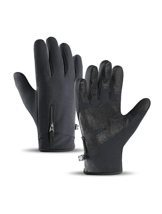 Protiskluzové zimní sportovní rukavice na telefon (velikost XL) - černé