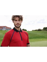 Daiber JN 1308 Pánské piqué polo se zipem 02.1308 light red/black Daiber JN 1308 Pánské piqué polo se zipem 02.1308 light red/black