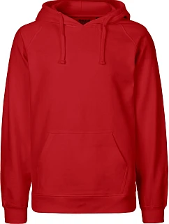 Neutral O 63101 Pánská mikina s kapucí z bio bavlny 77.6311 red