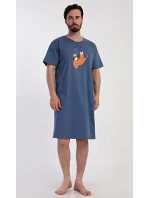 Pánská noční košile s krátkým rukávem Pohodář Pánská noční košile s krátkým rukávem Pohodář