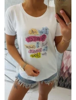 Halenka s potiskem Perfektní bílá Halenka s potiskem Perfektní bílá