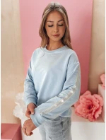 Dámská jednobarevná mikina LUMIVIA modrá FashionStreet BY1370