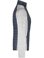 Daiber JN 741 Dámská pletená hybridní bunda 02.0741 light melange/anthracite melange