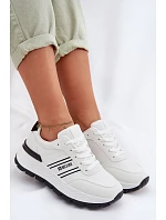 Dámské tenisky na platformě Big Star TT274882 Hi-Poly System Bílé