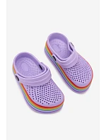 Dětské pěnové sandály s fialovými barevnými pásky Children's Foam Purple Straps Tansy Dětské pěnové sandály s fialovými barevnými pásky Children's Foam Purple Straps Tansy