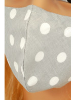 Bavlněná rouška s puntíky Numoco - šedá