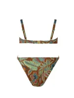 Dámské dvoudílné plavky Mykonos 1 S936MN2 zelené se vzorem - Self Dámské dvoudílné plavky Mykonos 1 S936MN2 zelené se vzorem - Self