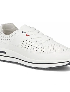 Dámské kožené ažurové polobotky Filippo DP7608/26 WH