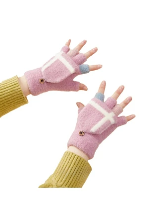Dámské/dětské zimní rukavice - růžové