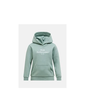 Dětská mikina PEAK PERFORMANCE Jr Original Small Logo Hood, zelená barva Dětská mikina PEAK PERFORMANCE Jr Original Small Logo Hood, zelená barva