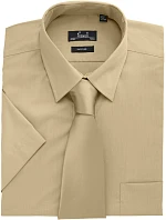 Premier PR 202 Popelínová košile s krátkým rukávem 39.0202 khaki Premier PR 202 Popelínová košile s krátkým rukávem 39.0202 khaki