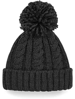 Beechfield B 480 Melanžová pletená čepice s bambulí 53.0480 black
