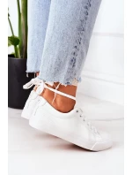 Dámské Kožené Tenisky Bílé Mega