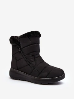 teplé boty na klínku Černé Calena