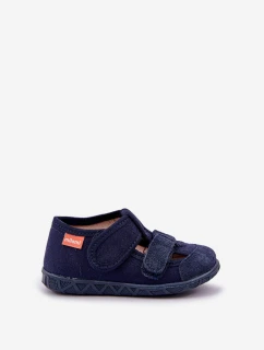 Dětské Pantofle Milami Na Suchý Zip Tmavě Modré Reathiana