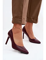 Eko Kožené Podpatky Sergio Leone 1339 Bordó