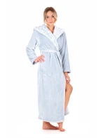 Dámský župan Flora s kapucí 3956 jednobarevný ledově modrá - Vestis Dámský župan Flora s kapucí 3956 jednobarevný ledově modrá - Vestis