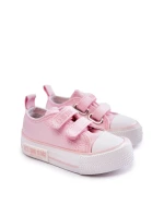 Dětské látkové tenisky se suchým zipem BIG STAR KK374077 Růžová Dětské látkové tenisky se suchým zipem BIG STAR KK374077 Růžová