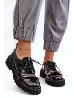 Dámské lakované polobotky D&A MR870-81 černé