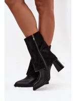Kožené dámské kotníkové boty na sloupku s ohnutým lýkem vyhřívané Maciejka K7206-01 Černé Kožené dámské kotníkové boty na sloupku s ohnutým lýkem vyhřívané Maciejka K7206-01 Černé