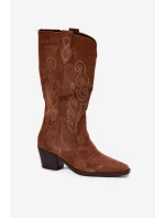 Kozačky na podpatku  model 223007 Step in style