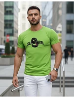Pánské tričko SUPERIOR s potiskem limetkově zelené FashionStreet NX5015R