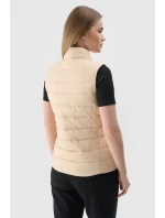 Dámský Péřový Bezrukávník S Límcem 4F Béžový 4FWAW24TVJAF139-83S