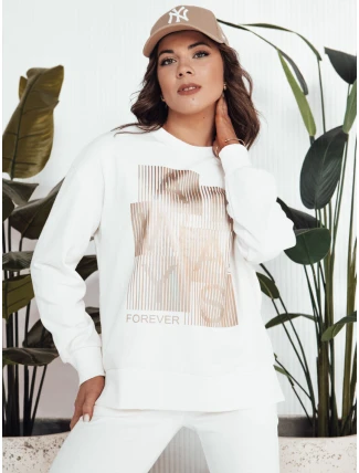 FEMMES dámská mikina bílá FashionStreet BY1281 FEMMES dámská mikina bílá FashionStreet BY1281