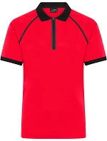 Daiber JN 1308 Pánské piqué polo se zipem 02.1308 light red/black Daiber JN 1308 Pánské piqué polo se zipem 02.1308 light red/black