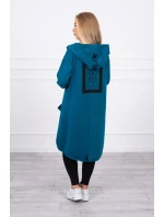 Bunda oversize s kapucí navy Bunda oversize s kapucí navy