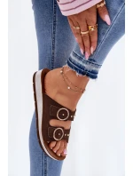 Pohodlné dámské pantofle Inblu CP000054 hnědé